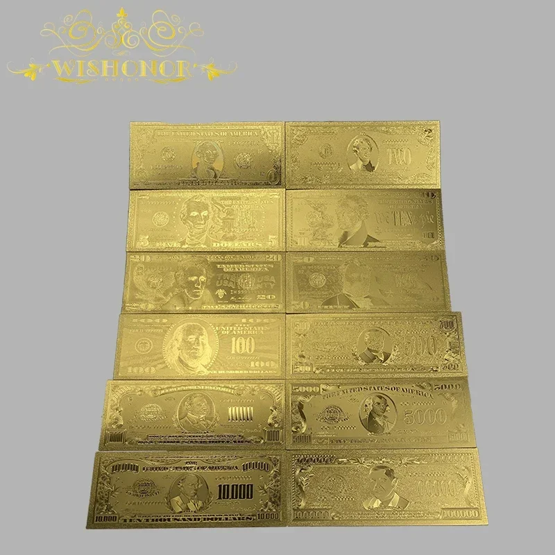 

Золотые банкноты США 10 шт.