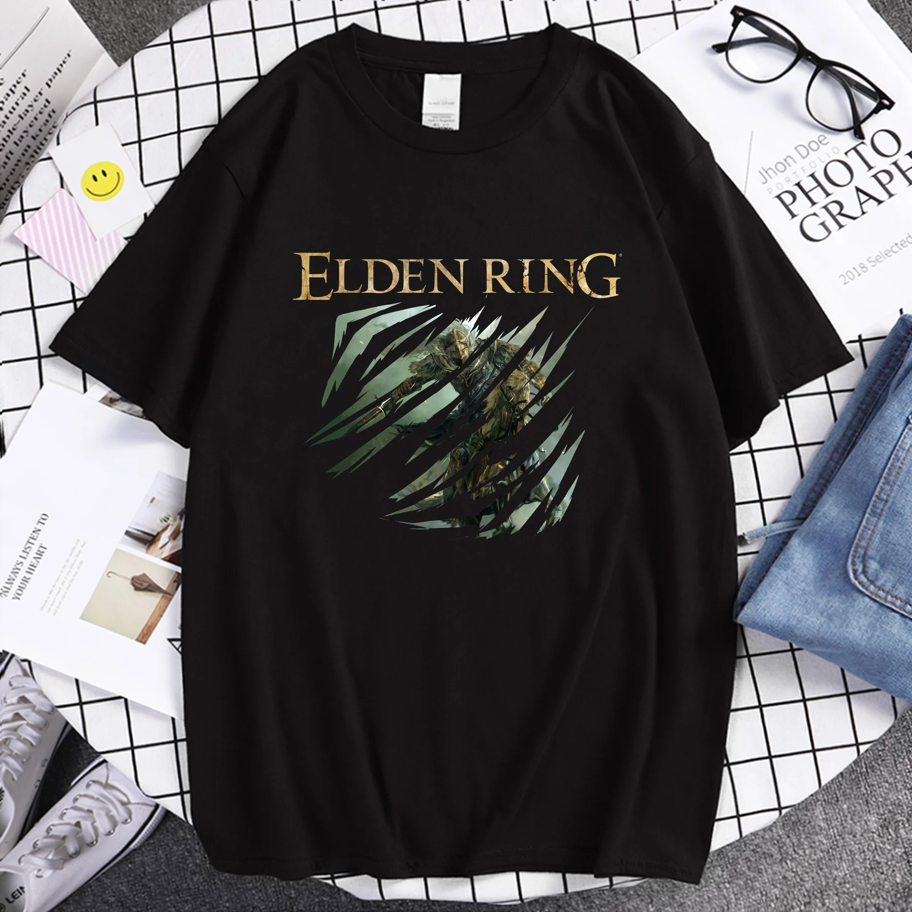 

Men/Women Harajuku Anime Summer Unique Fashion Hip Hop Oversized T-shirt Elden Ring T-shirt Graphic Tees Short Sleeve Tops