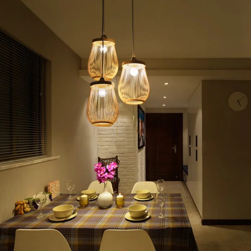 

MiFuny Новая китайская винтажная бамбуковая люстра ручной работы, Маленькая ваза, люстра для ресторана, гостиной, отеля, Потолочная Светодиодная лампа
