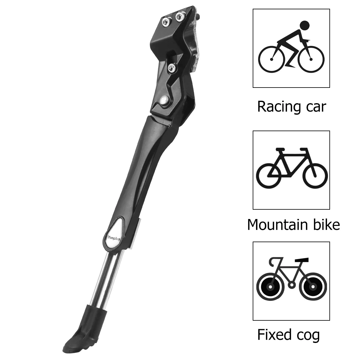 

Mountain Bike Accessories Aluminum Alloy Foot Side Support Kick Stand Parking Rack (Black)