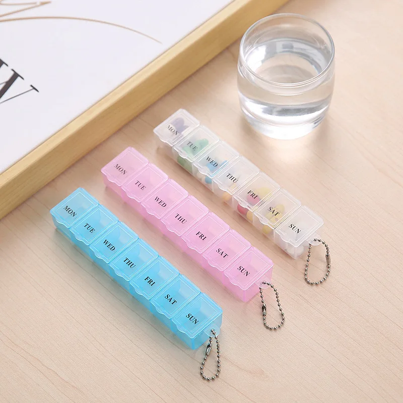 7 Days Transparent Pill Box Weekly Travel Tablet Medicine Holder Dispenser Organizer Drug Container Independent Case |
