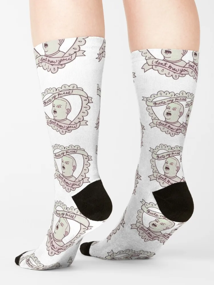 Это моя сумочка! Я не знаю тебя!-носки с сердцем и баннерами подвижные чулки