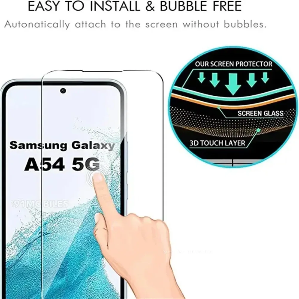 3 шт. закаленное стекло A03 A13 A23 4G A33 5G A53 A73 A04 E A24 A54 Защитная пленка для экрана Samsung M02