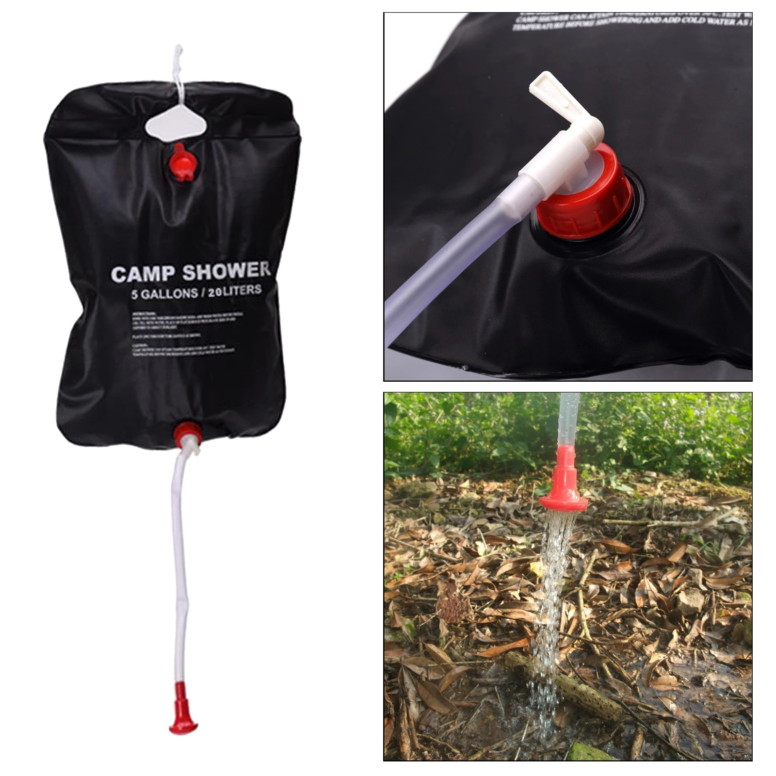

Folding PVC Portable Bathing Bag Camping Shower Bag for Outdoor Hydration Delta Holder Filter Bag Camping Accessories