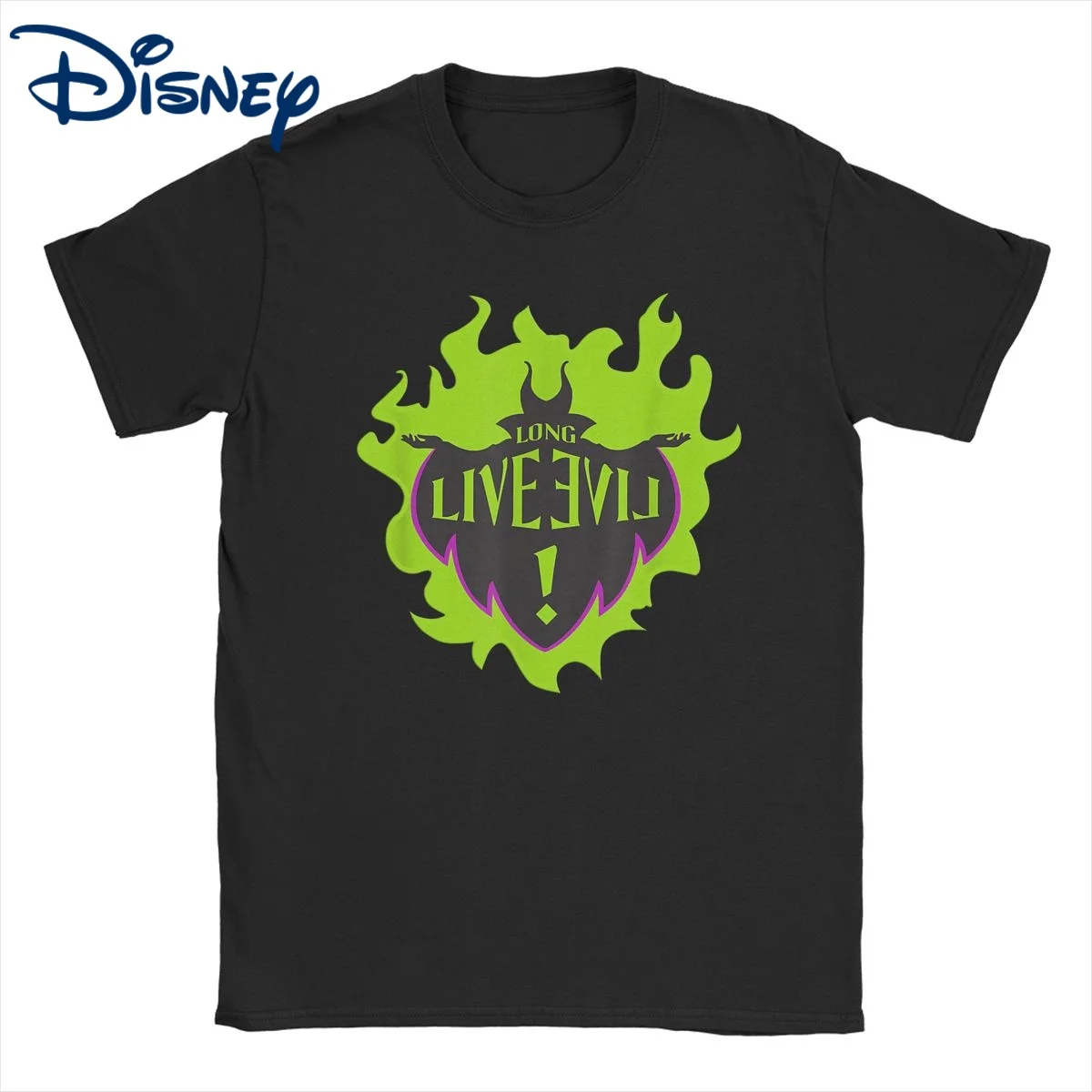 

Novelty Disney Descendants T-Shirt Men Women's Round Neck 100% Cotton T Shirts Maleficent Long Live Evil Tees Gift Idea Tops