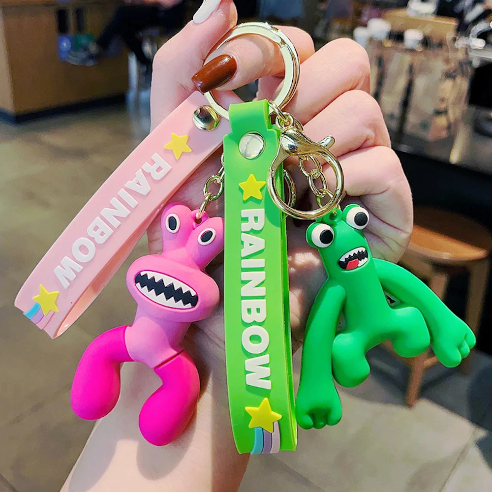

Rainbow Friends Figure Keychain Cartoon Anime Backpack Pendant Ornaments Key Ring Doll Toys for Children Christmas Accessories