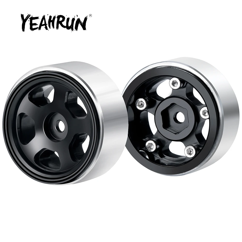 

YEAHRUN 4 шт. 1,0 "CNC металлический замок, микро колесный обод, ступица для Axial SCX24 90081 AXI00001 AXI00002 1/24, аксессуары для радиоуправляемых автомобилей и гр...