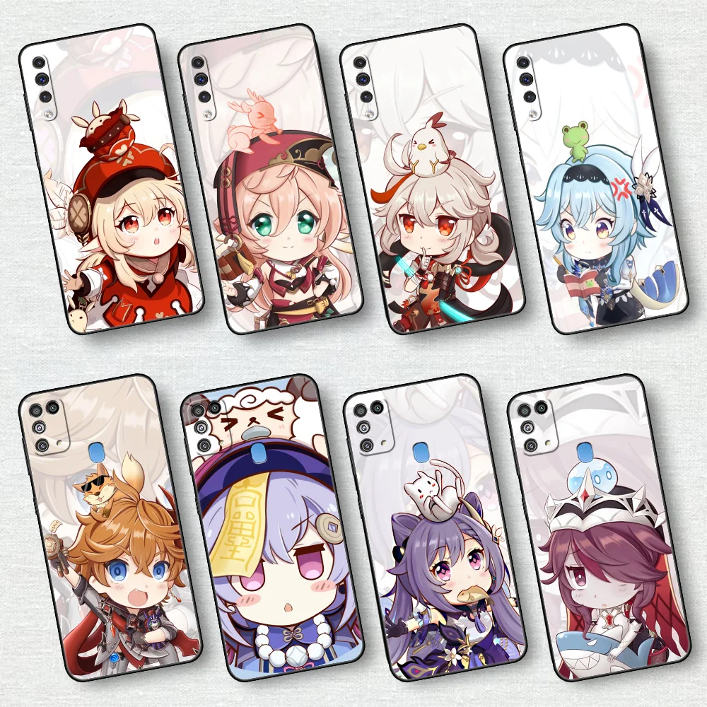 

Genshin Impact Case For Samsung Galaxy A50 A10 M31 A70 A30 A20e A40 A10s M30s M51 F42 5G Black Soft Phone Cover