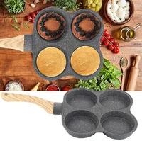 4 hole egg frying pan 4 mold pan non stick frying pan 4 cup egg frying pan maifan stone coating egg cooker pan compatible with