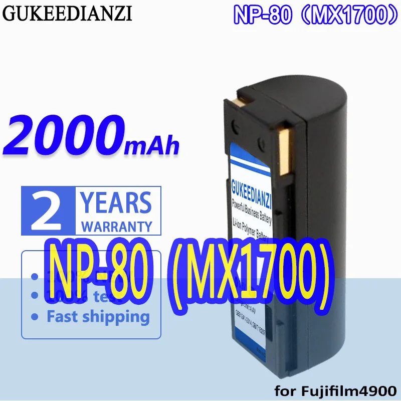 

2000mAh High Capacity Battery For Fujifilm Fuji FinePix 4900 4800 Zoom MX-1700 MX-2700 MX-2900 Batteries High Quality