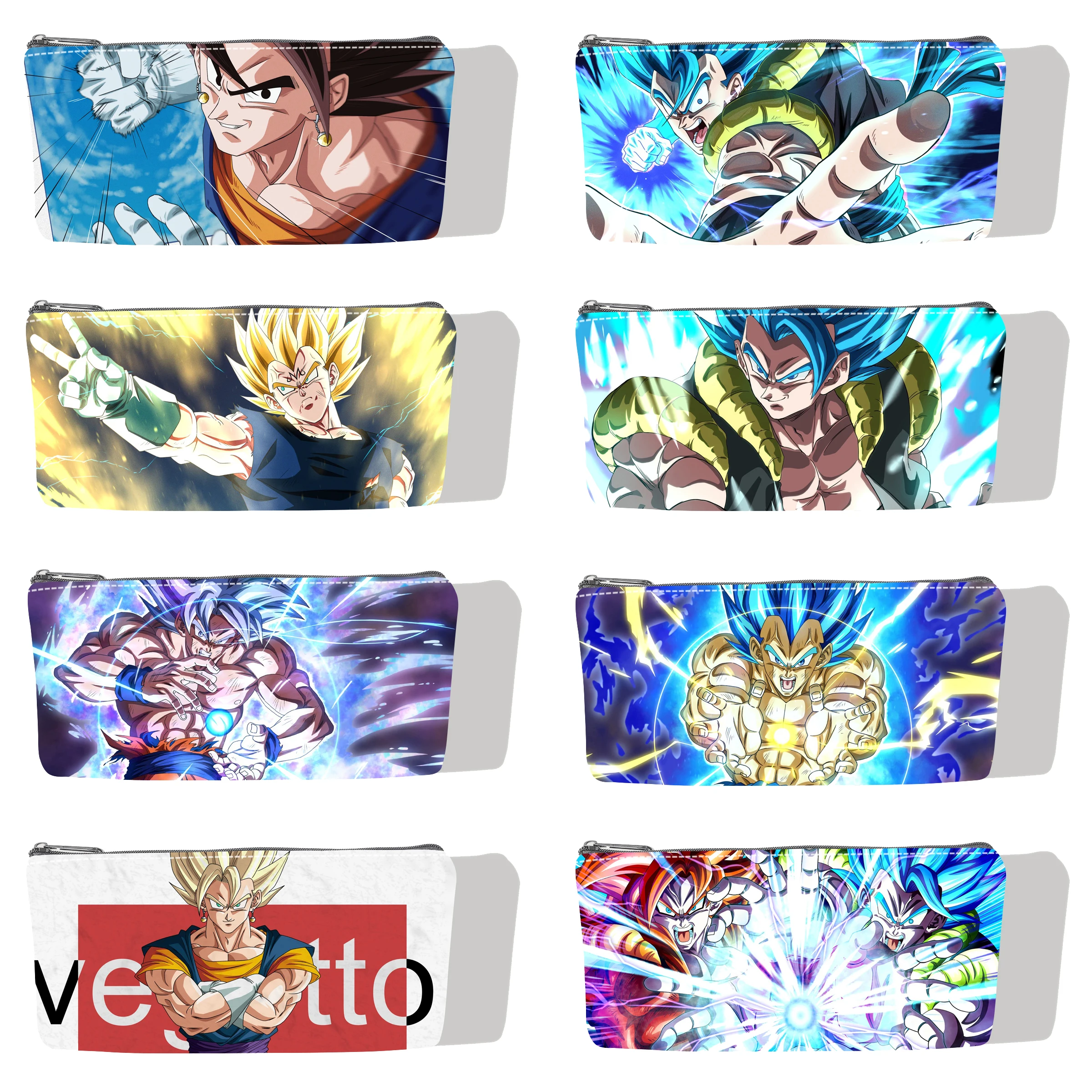 

Dragon Ball Goku Vegeta Naruto Sasuke Students Pencil Bag Pen Case Pouch Cosmetic Bag Stationery with Zipper School Supplies