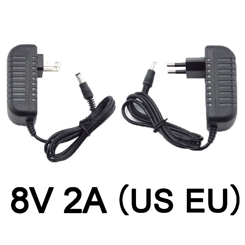 

8V 2A 2000ma Power Supply AC DC Adapter Converter charger 100-240VLed Transformer Charging 8volt Switching Power Supplies