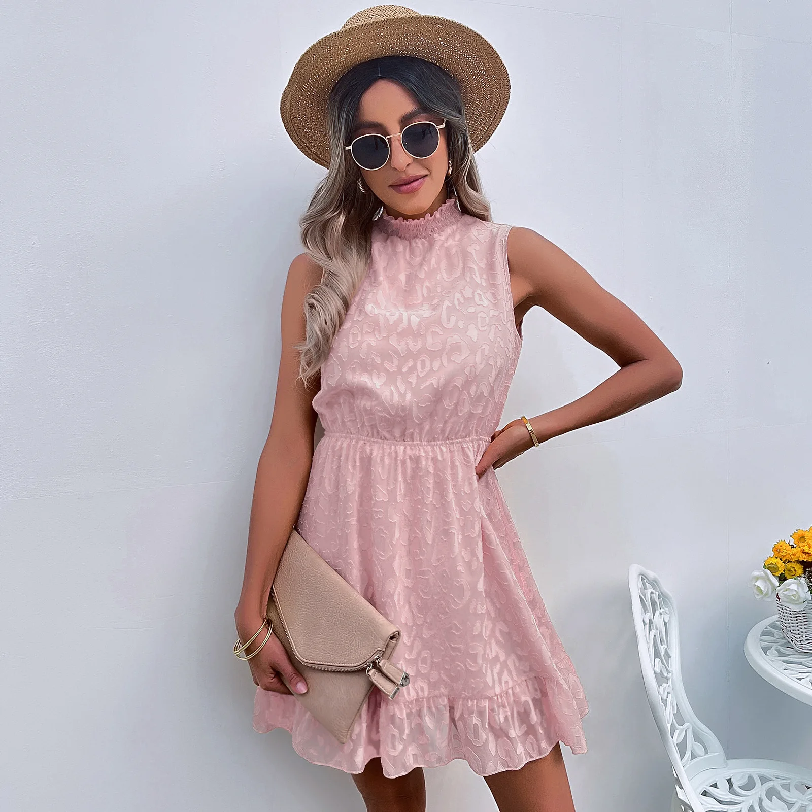 

2022 summer casual skirt chiffon lace jacquard dresses