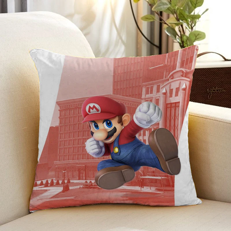 

Decorative Pillows for Sofa Marioes Pillow Cover Cushions Home Decor Child Pillowcase Cushion Covers 45x45 Anime Bed Throw Cases