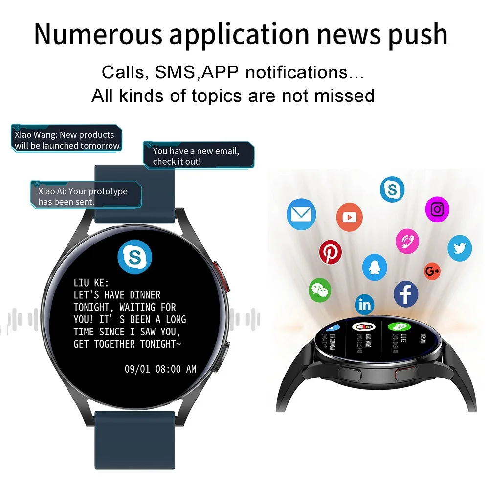 New Body Temperature Smartwatch Men Women AMOLED Full Touch Bluetooth Call Smart Watch Women IP67 Waterproof Fitness Watches Men