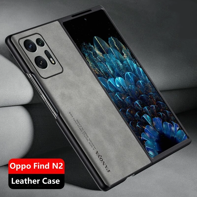 

Роскошный кожаный чехол для OPPO Find N2, мягкий силиконовый защитный чехол для телефона Find N 2 5G Capa Funda Coque, стильный бампер