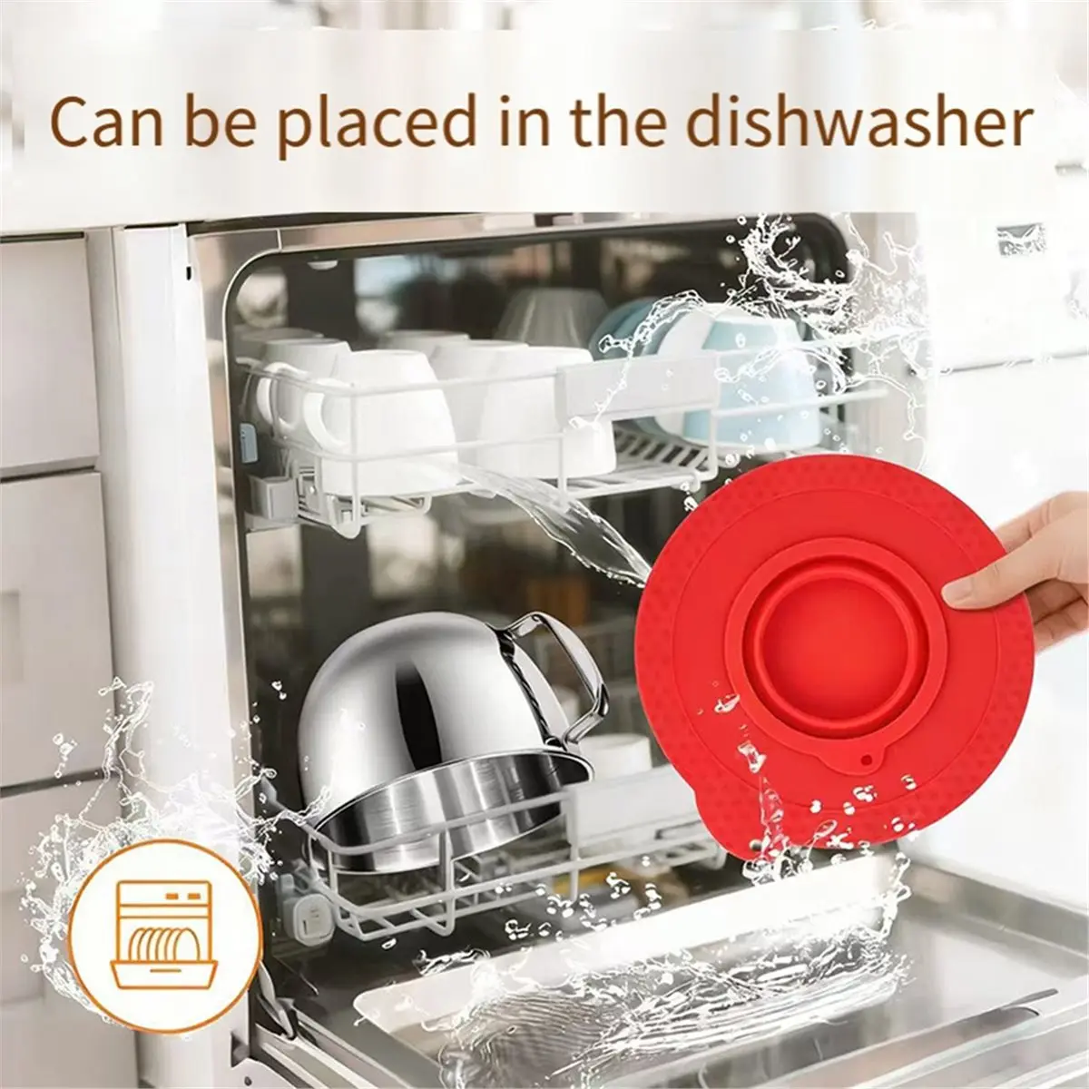 Фото (ABPO) Силиконовая крышка для чаши миксера KitchenAid 6-7 кварт для стационарных миксеров с подъемной чашей, пыле- и брызгозащитная крышка для чаши миксера B №1