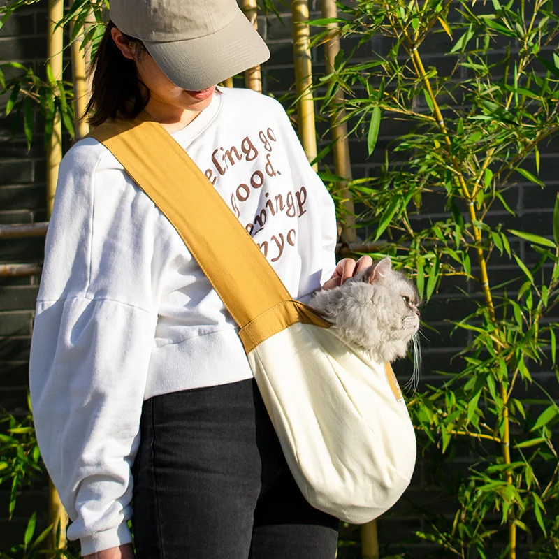

Pet Shoulder Bag Cat Out Bag Pet Shoulder Bag Width 10cm Strap Out Convenient Cat Backpack Magnetic Buckle Canvas Pet Bag