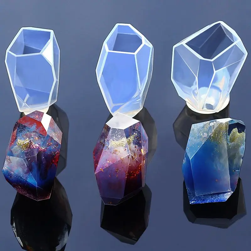 

3X Transparent Silicone Mould Dried Flower Resin Decorative Craft DIY Stone Mold Cutting Shape Type Epoxy Resin Molds For Jewelr