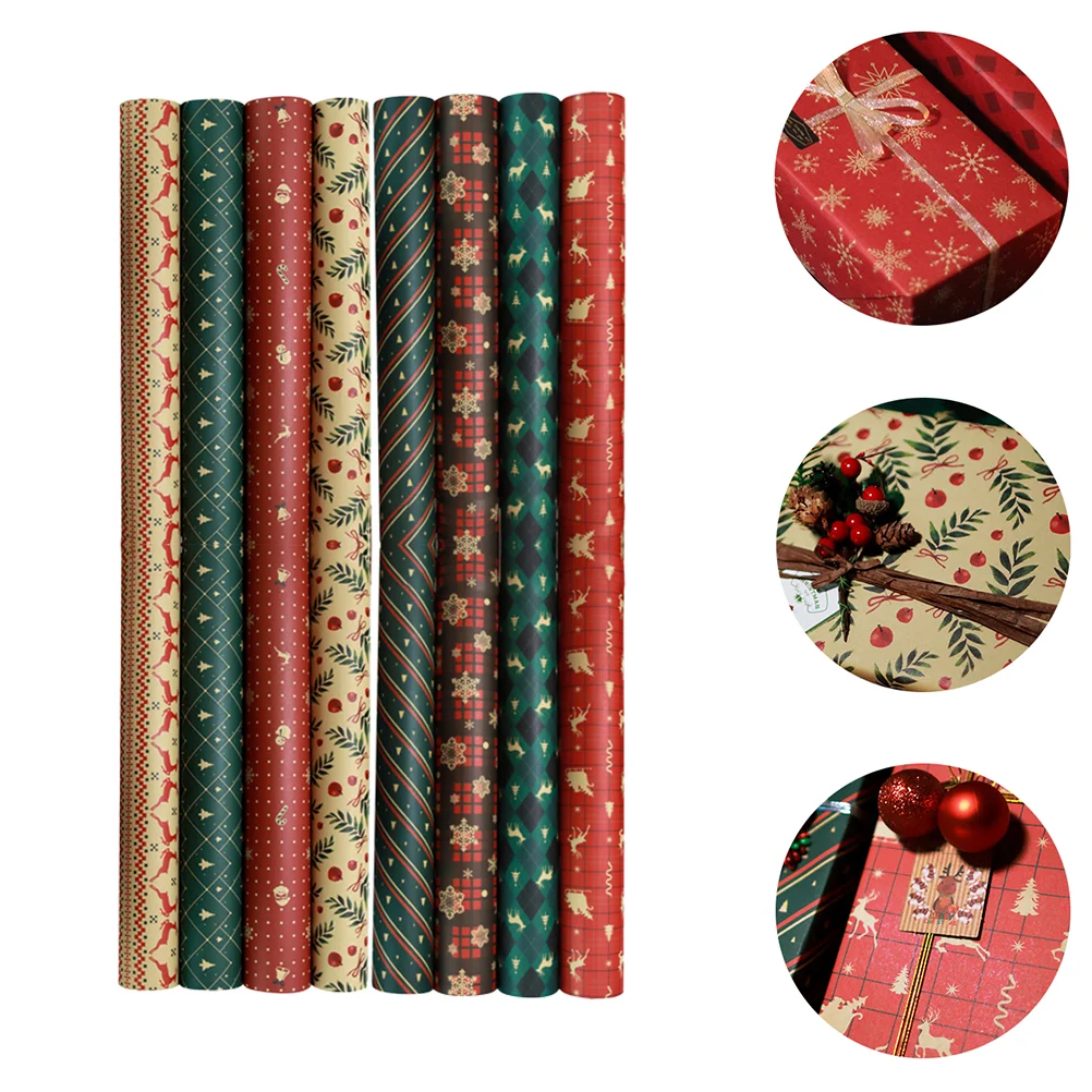 Vintage Gifts Diy Packaging Decorative Craft Wrapper Yellow Kraft Elder Papers