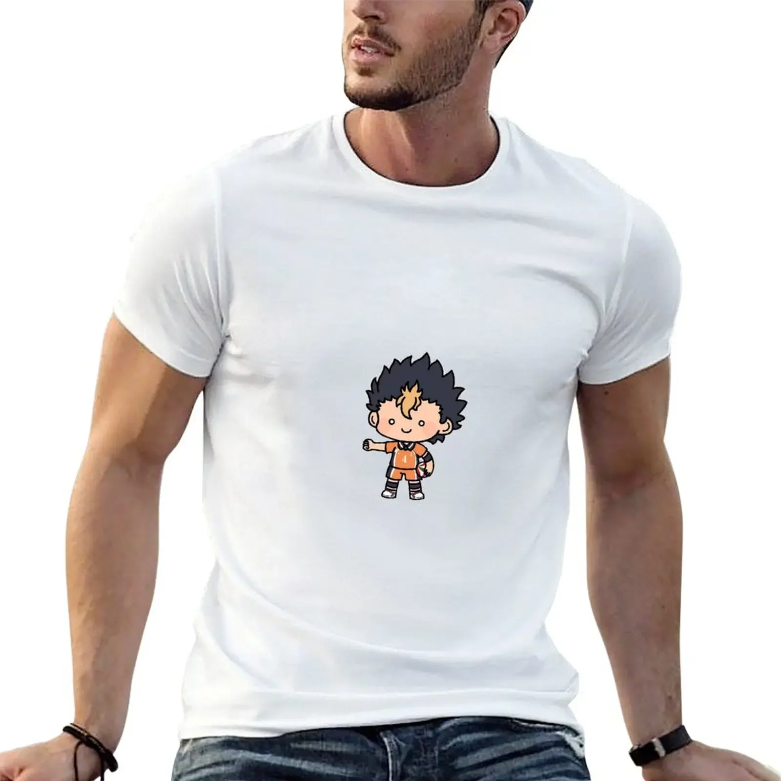 Футболка Nishinoya Chibi рубашка на заказ большие и высокие футболки для мужчин