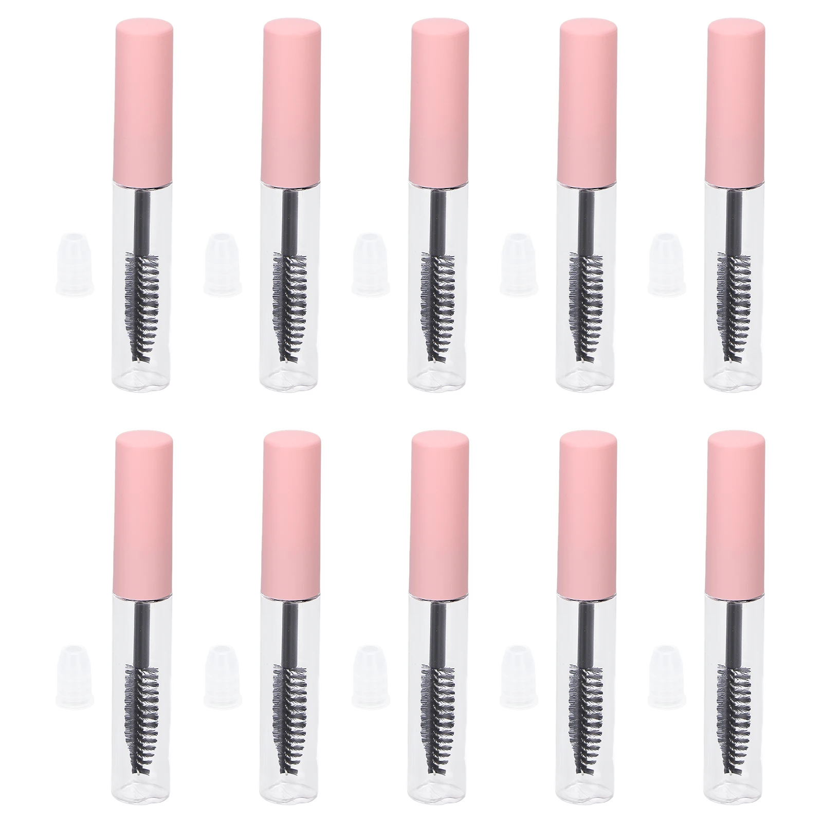 

10pcs 5ml Empty Mascara Tube Refillable Clear Portable Eyelashes Mascara Cosmetic Bottle for Eyelash Growth Oil