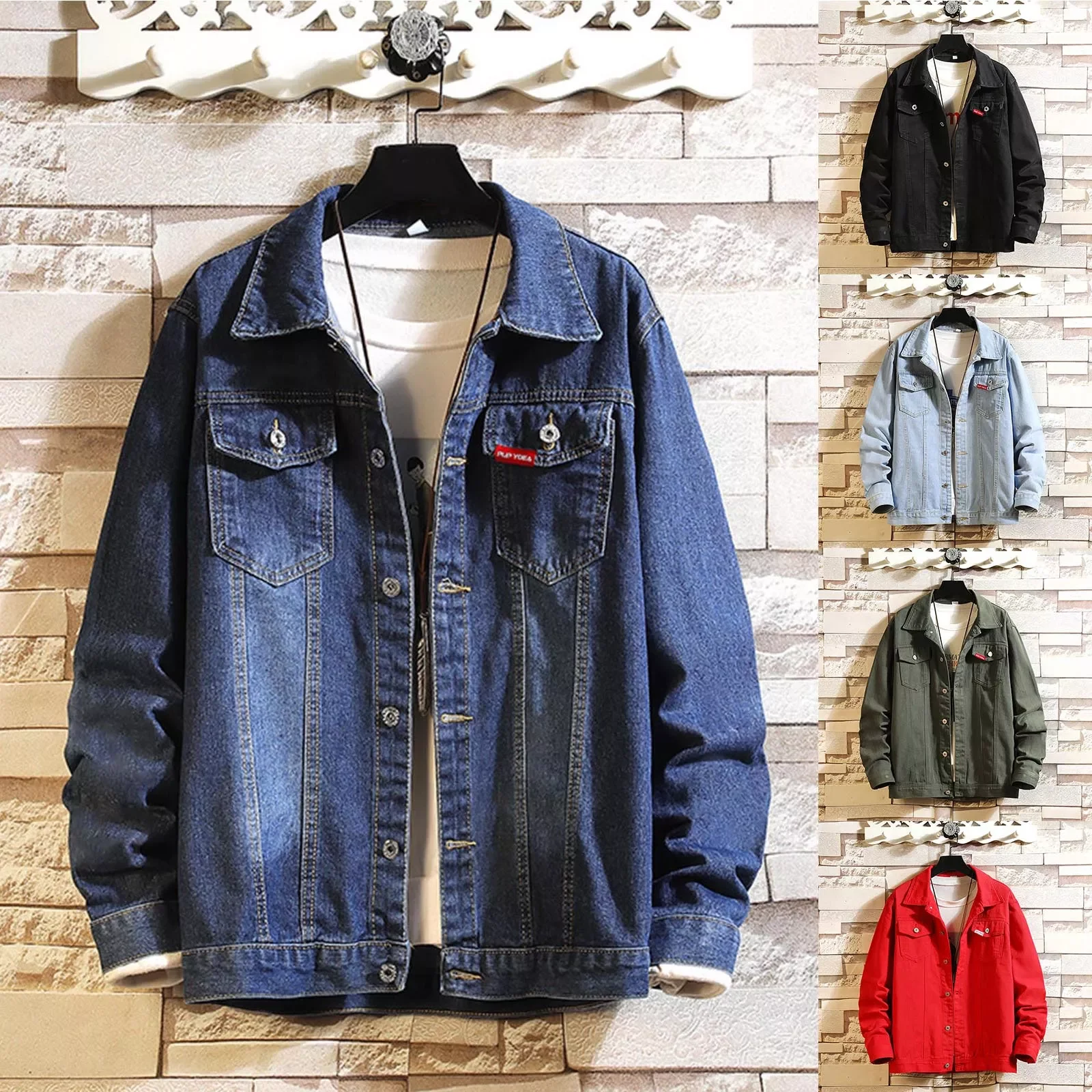 

NEW IN ens pring nd utumn ashion eisure olid olor uckle apel enim acket oat en inter ork lothes