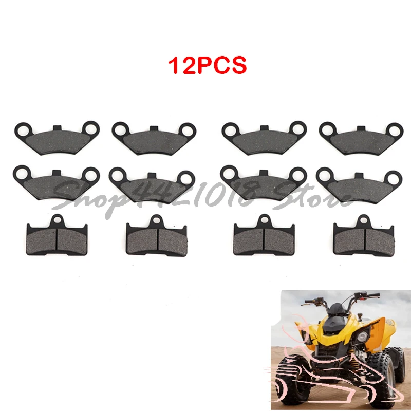 

12 Pcs ATV Front & Rear Brake Pad For CFmoto CF500 CF600 X5 X6 X8 U5 ATV UTV Quad Motorcycle Etc Semi-metallic ATV Accessories