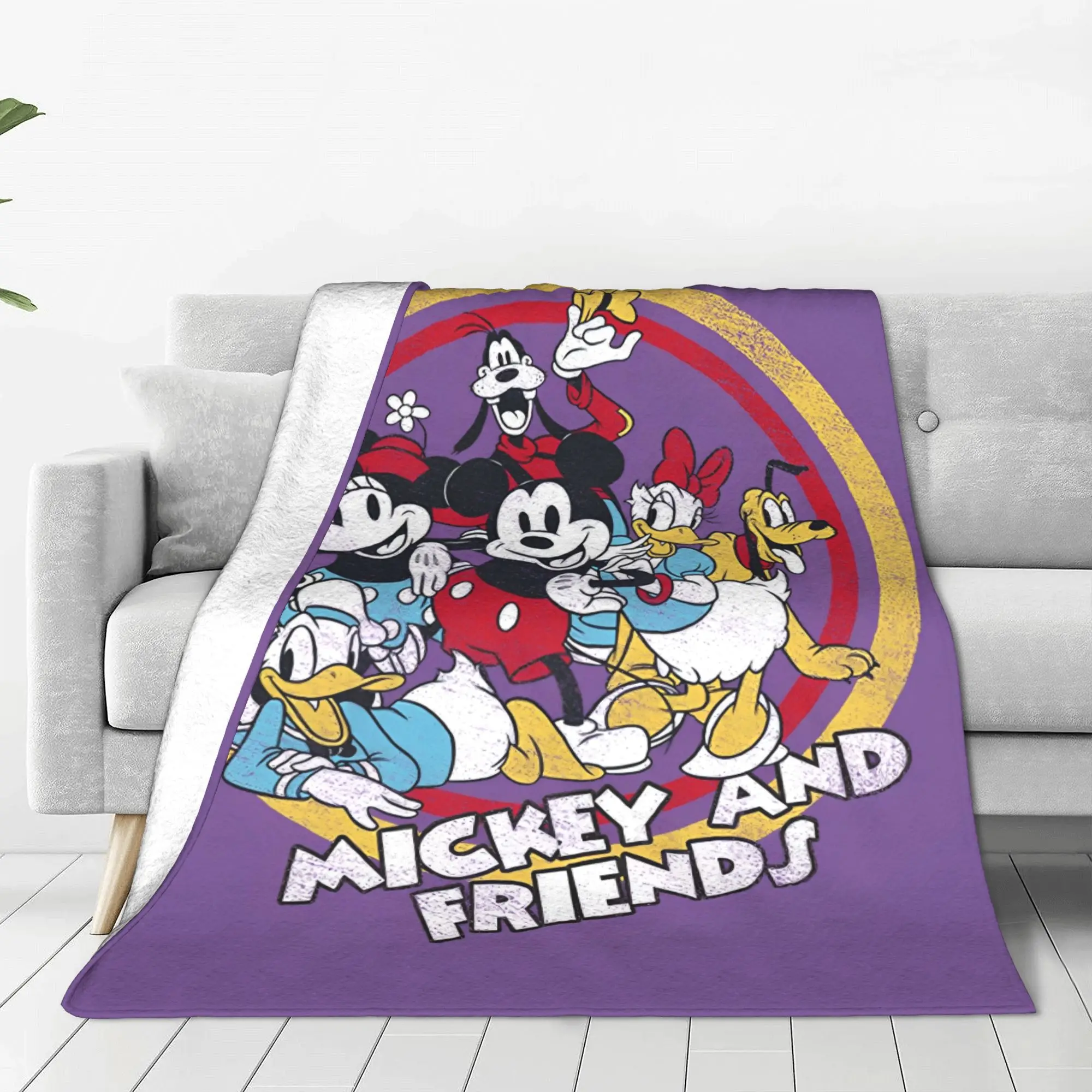 Одеяла с Микки Маусом Дональд Дак бархатные одеяла Минни Гуфи Goof легкие тонкие