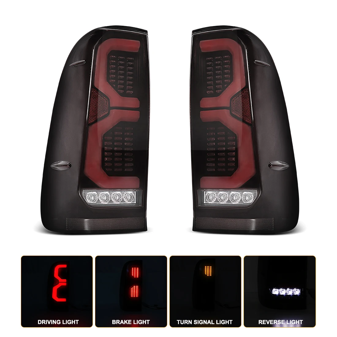 

Светодиодный задний фонарь для TOYOTA HILUX VIGO 2004 2005 2006 2007 2008 2009-2015, задние тормозные фонари, указатель поворота, фонарь заднего хода