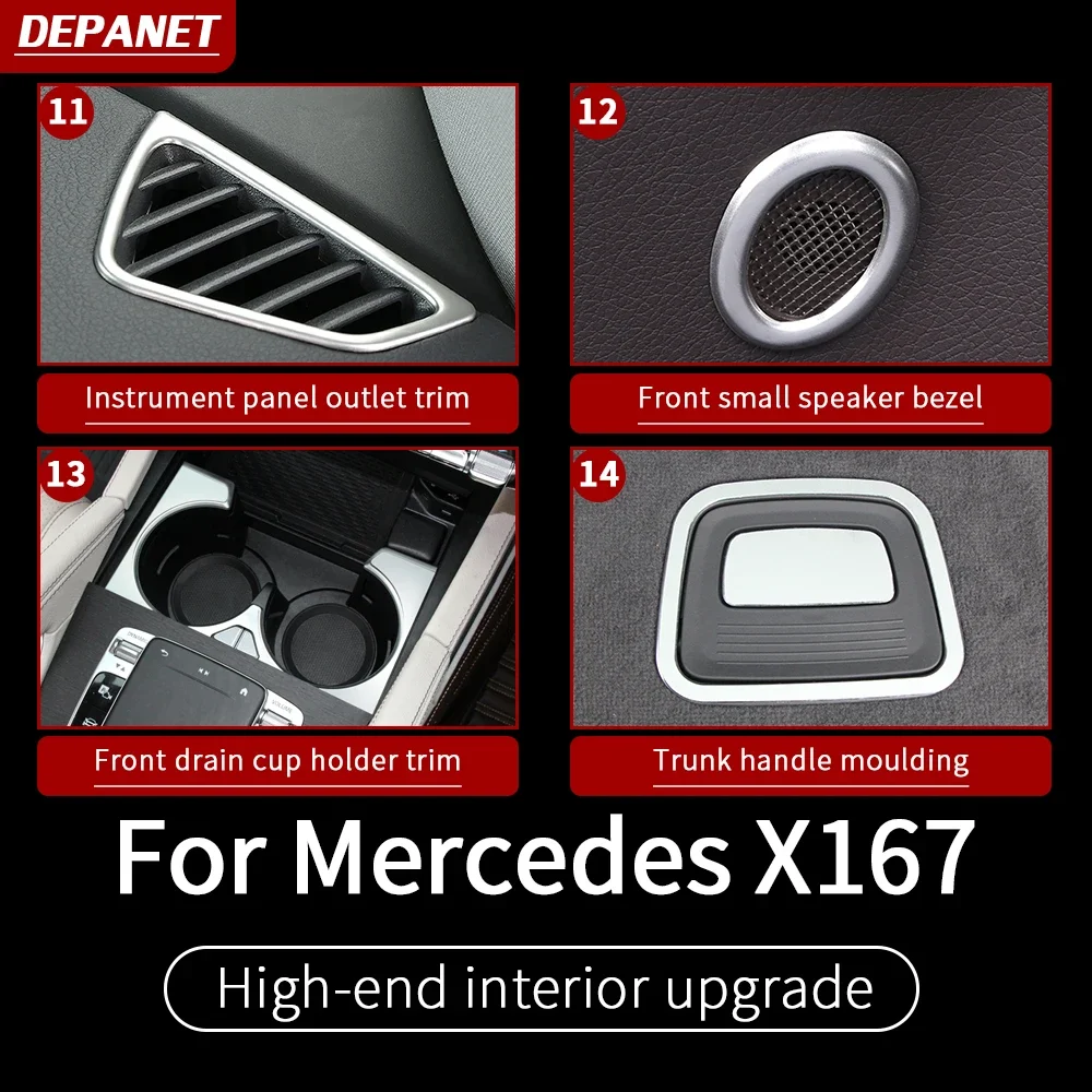 Фото Накладка на Mercedes 2023 GLE W167 350 v167 купе, принадлежности gls x167 450 500e 350d 53 amg критическая отделка, аксессуары для интерьера №1