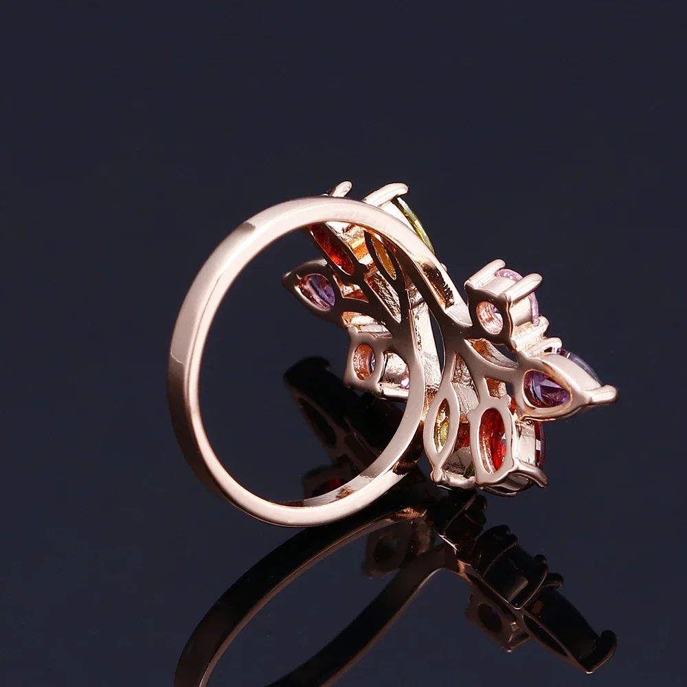 Обручальное кольцо KAMERAON для женщин Женское с многоцветным кристаллом |