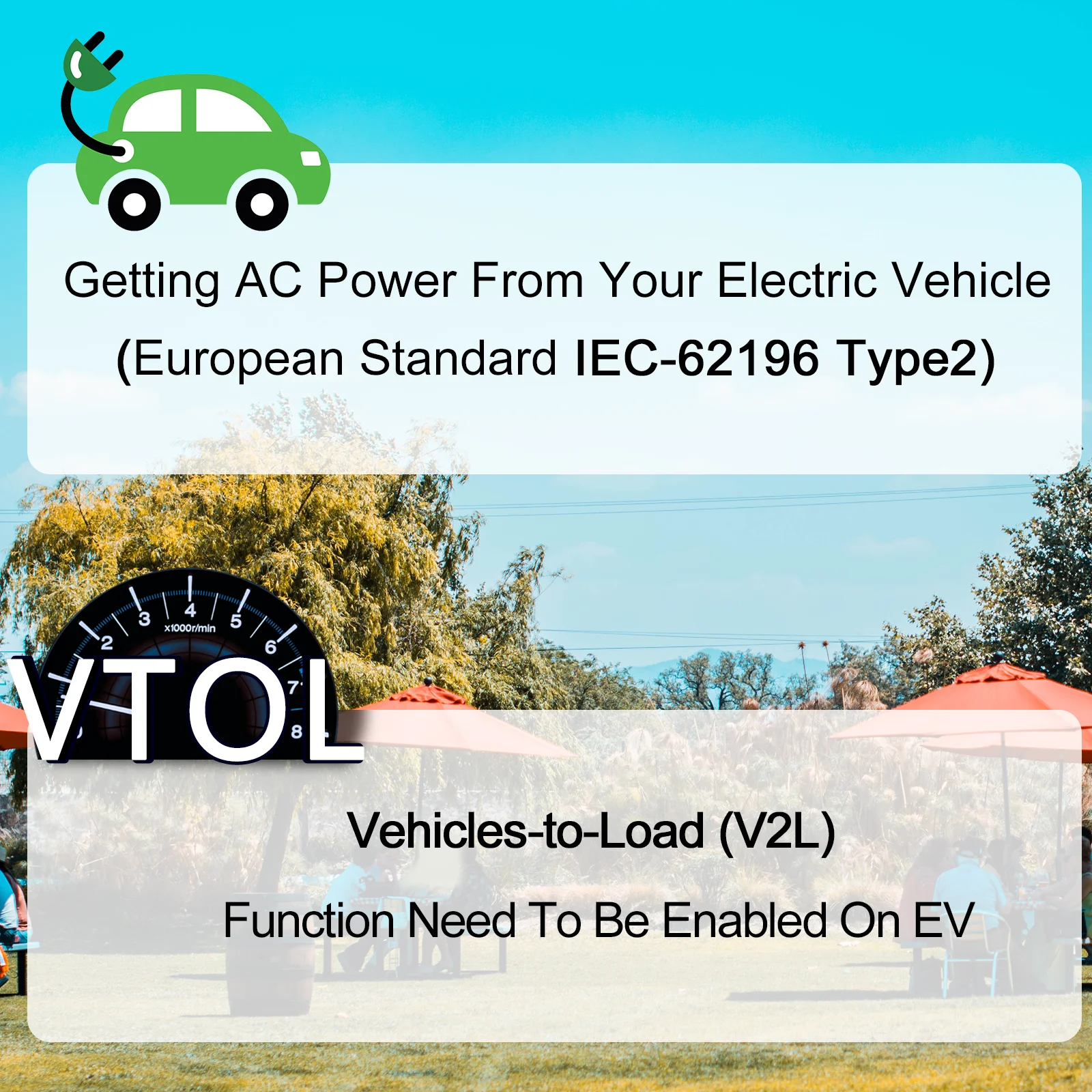 Разрядник V2L для автомобильного разряда Type 2 адаптер разрядки MG Kia Hyundai разрядка