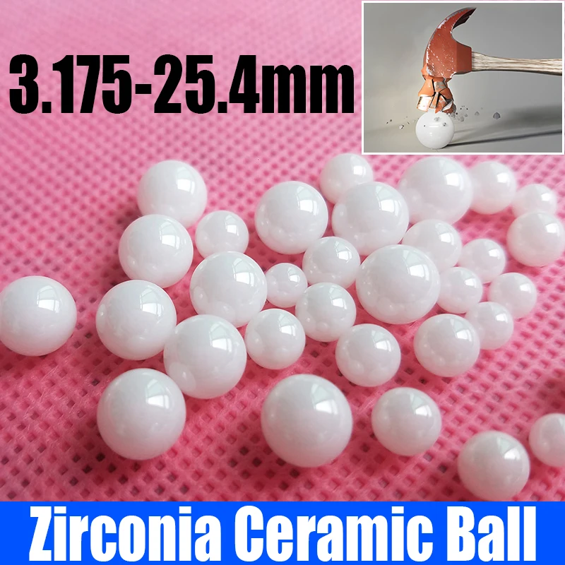 

1-10PCS Zirconia Ceramic Ball G10 Precision ZrO2 Ceramic Bearing Balls Smooth Round Ball Bead Roller Beads Dia 3.175mm-25.4mm