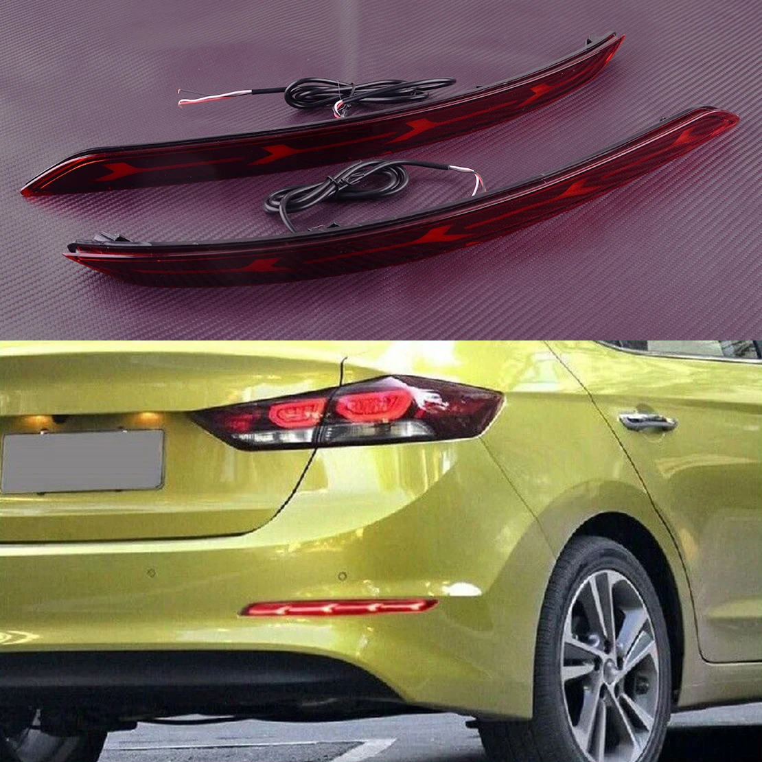 

1 пара, отражатель заднего бампера для Hyundai Elantra 2018-2017