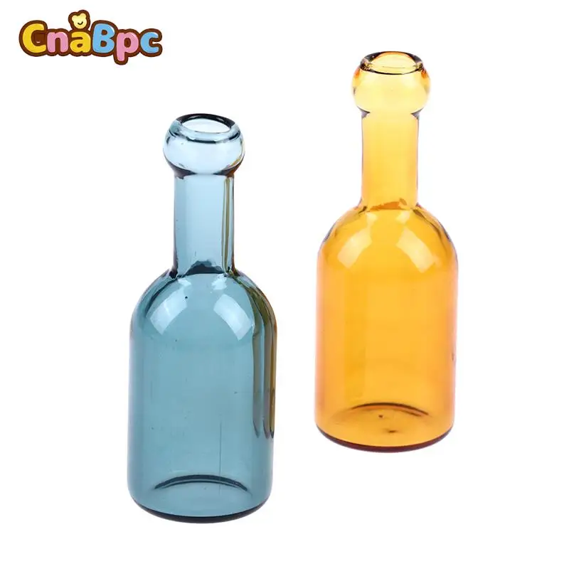 

1:6 1:12 Dollhouse Miniature Vintage Vase Glass Light Fixture Bottle Simulation Flower Arrangement Vase Furniture Decor Ornament