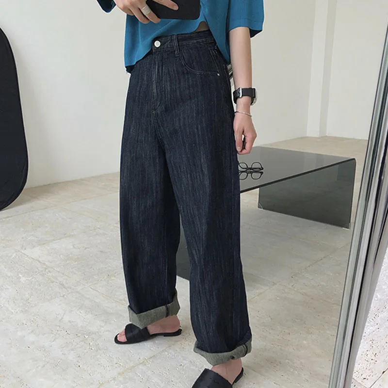 Женские повседневные мешковатые джинсовые брюки в стиле ретро Харадзюку