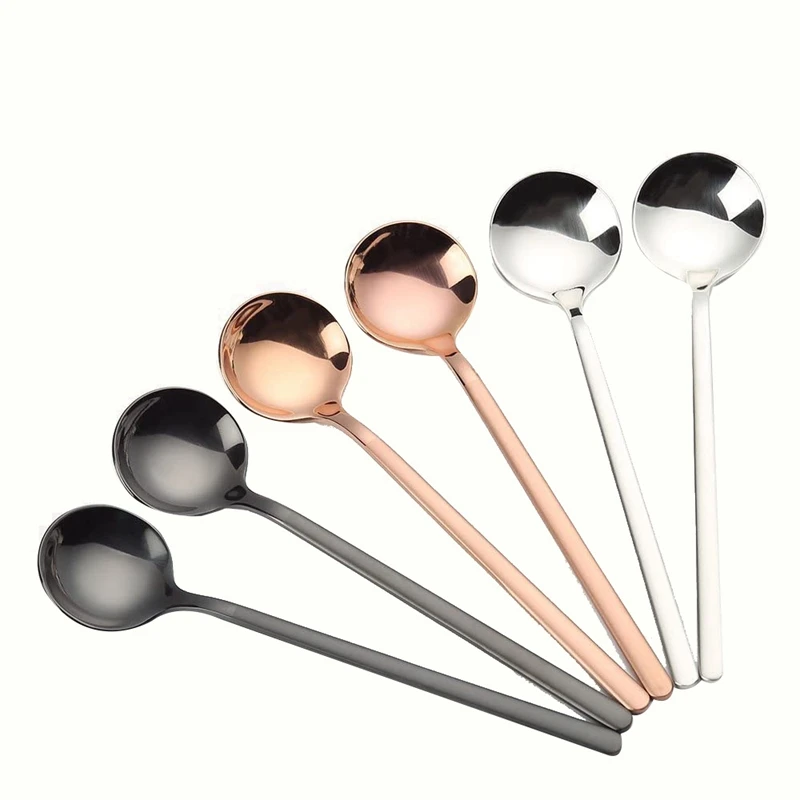 

LUDA Stainless Steel 6Pcs Espresso Spoons Teaspoons For Coffee Sugar Dessert Cake Ice Cream Soup Antipasto