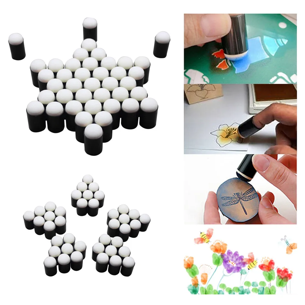 

10Pcs/Set Finger Painting Sponge Daubers Sponger Foam Applying Ink/chalk/inking/staining DIY Painting Craft Set Painting Tools