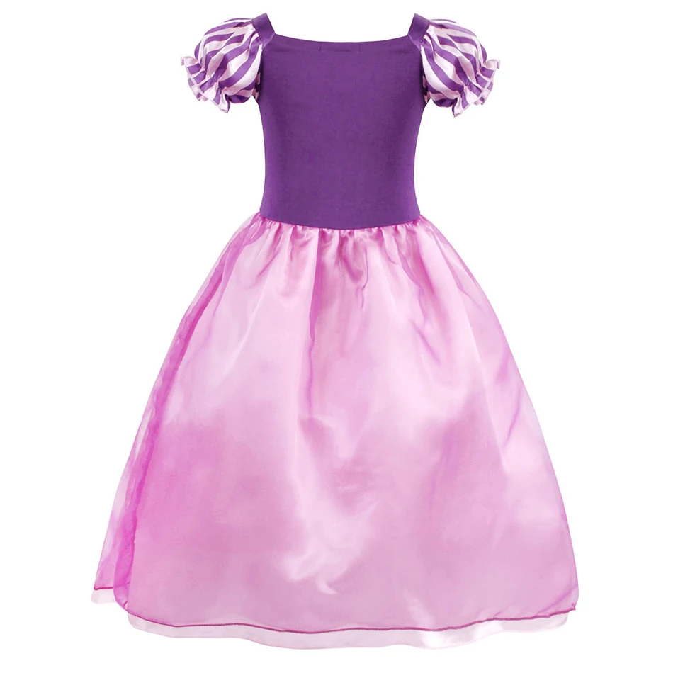 Платье Принцессы Диснея Рапунцель для девочек младенцев детей летнее спутанное