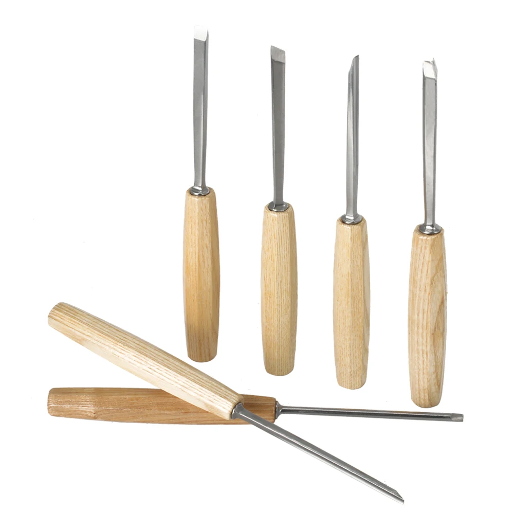 Набор для резьбы по дереву зубило из быстрорежущей стали 6 шт. искусственные