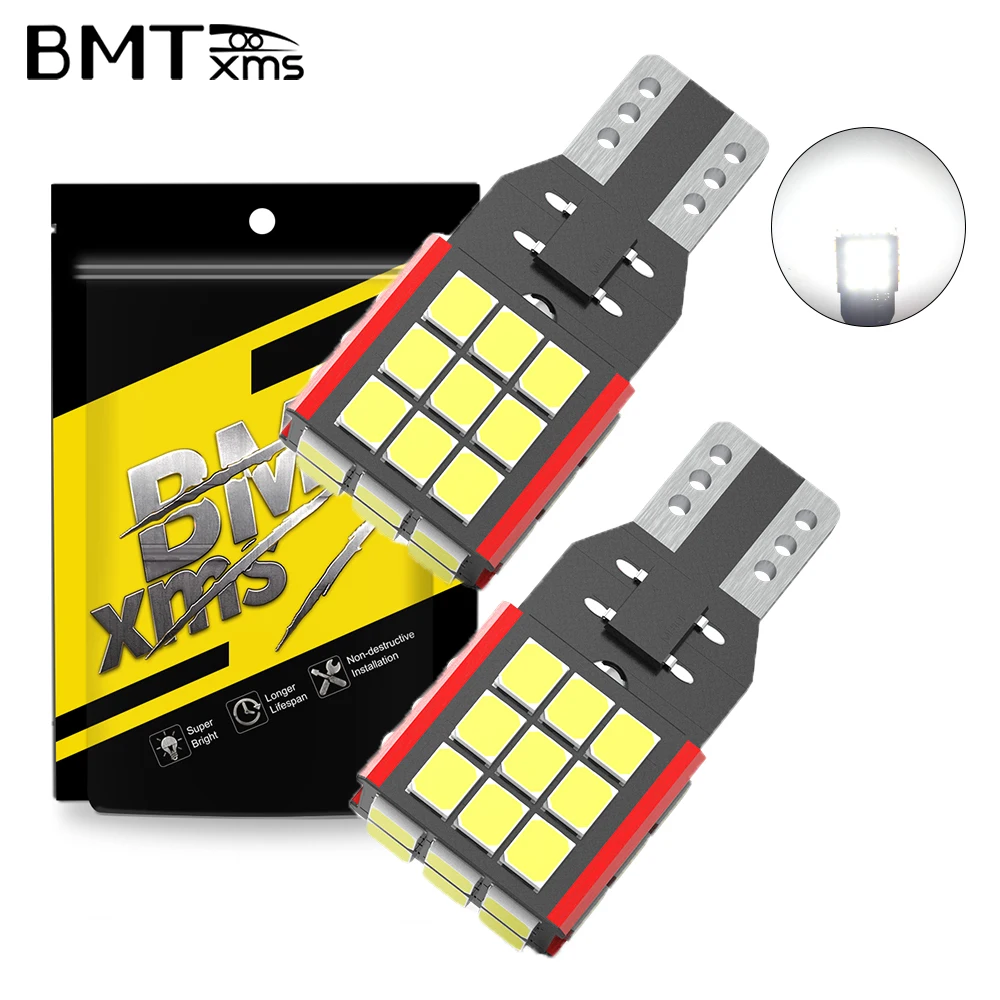 

BMTxms 2Pcs T15 W16W 912 921 LED Canbus Lamp Reverse Lights For Hyundai Tucson 2017 Creta Kona IX35 Solaris Accent I30 Elantra