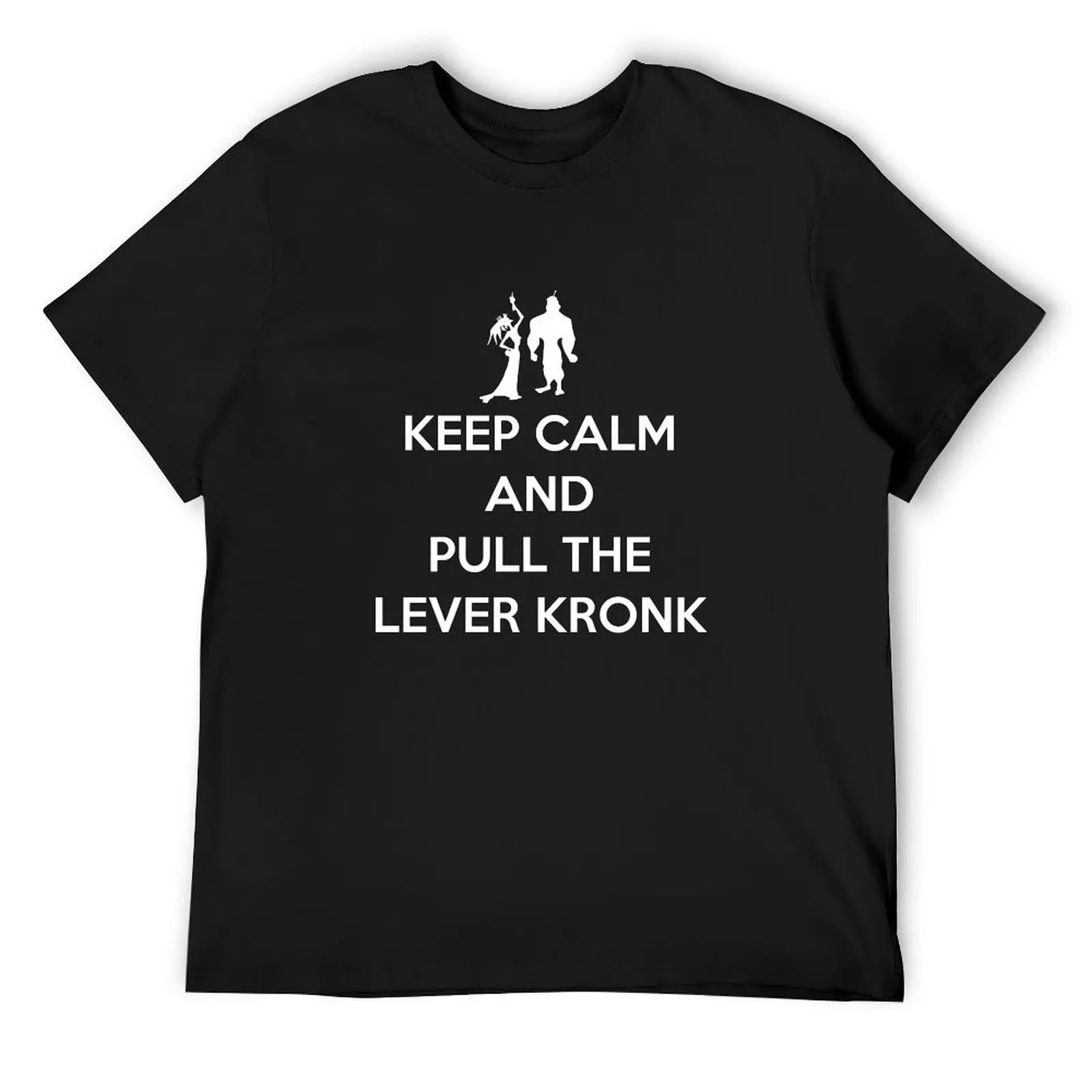Футболка Keep Calm and Pull the Lever Kronk корейская модная футболка на заказ синяя арховая для