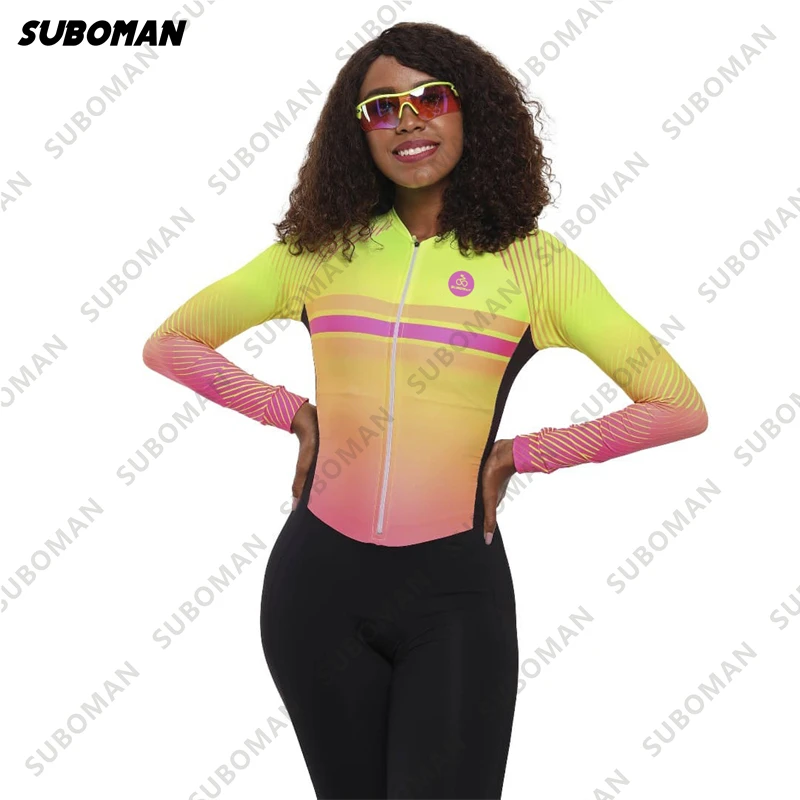 

SUBOMAN winter hot-sale temperament women's cycling sportswear overalls bmx mountain bike jumpsuit macaquinho ciclismo feminino
