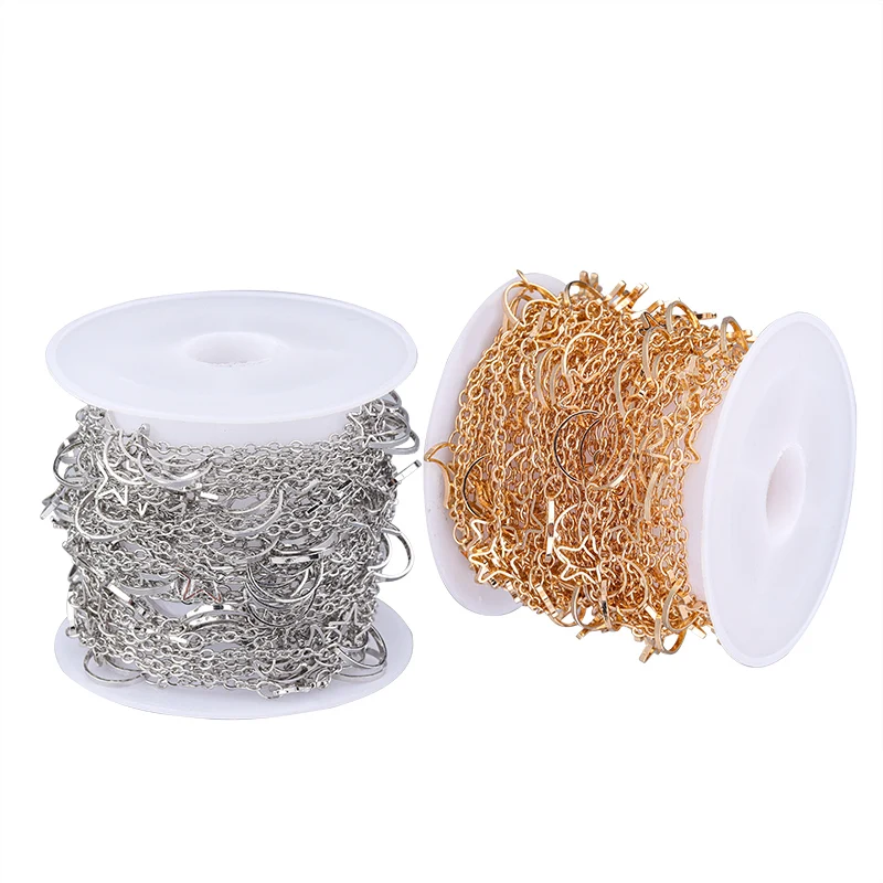 5 метров/рулон медная цепочка золотистые серебристые пустотелые металлические