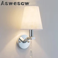 e27 canvas craft wall lamp bulb lamp ac220v wall lamp can replace hotel bedroom bedside lamp living room modern wall lamp