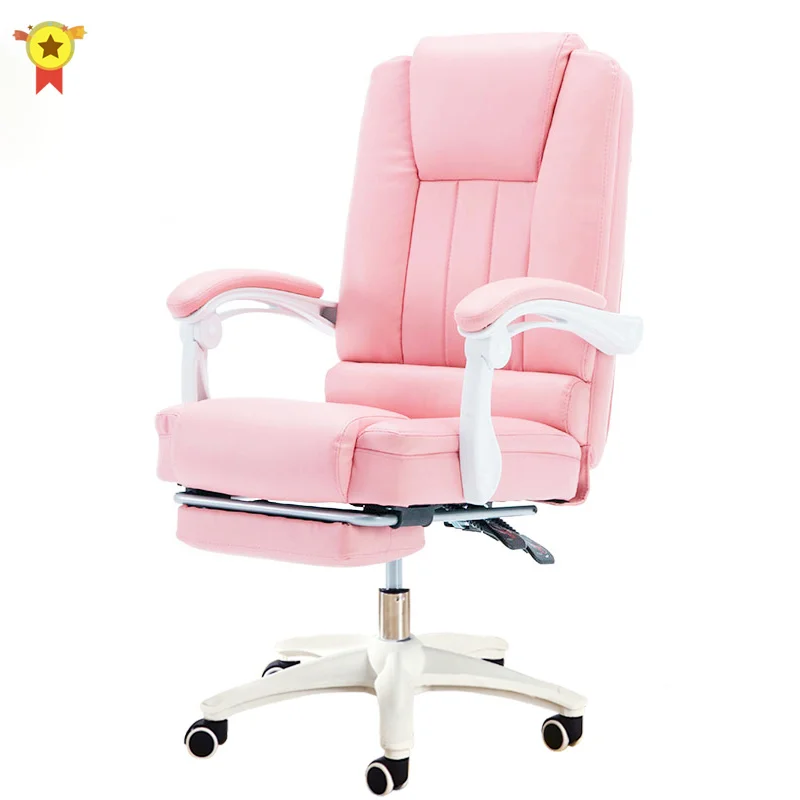 

Ergonomic Office Chair Lying Home Lifting Rotatable Armchair Footrest Girls Home Adjustable Reclining Swivel Gaming Gamer Chair