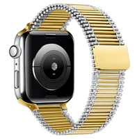 magnetic loop strap for apple watch band 44mm 40mm 45mm 41mm 42mm 38mm stainless steel correa bracelet iwatch serie 7 se 6 5 4 3