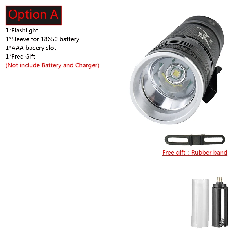 

Litwod D84 Черный водонепроницаемый фонарик для дайвинга