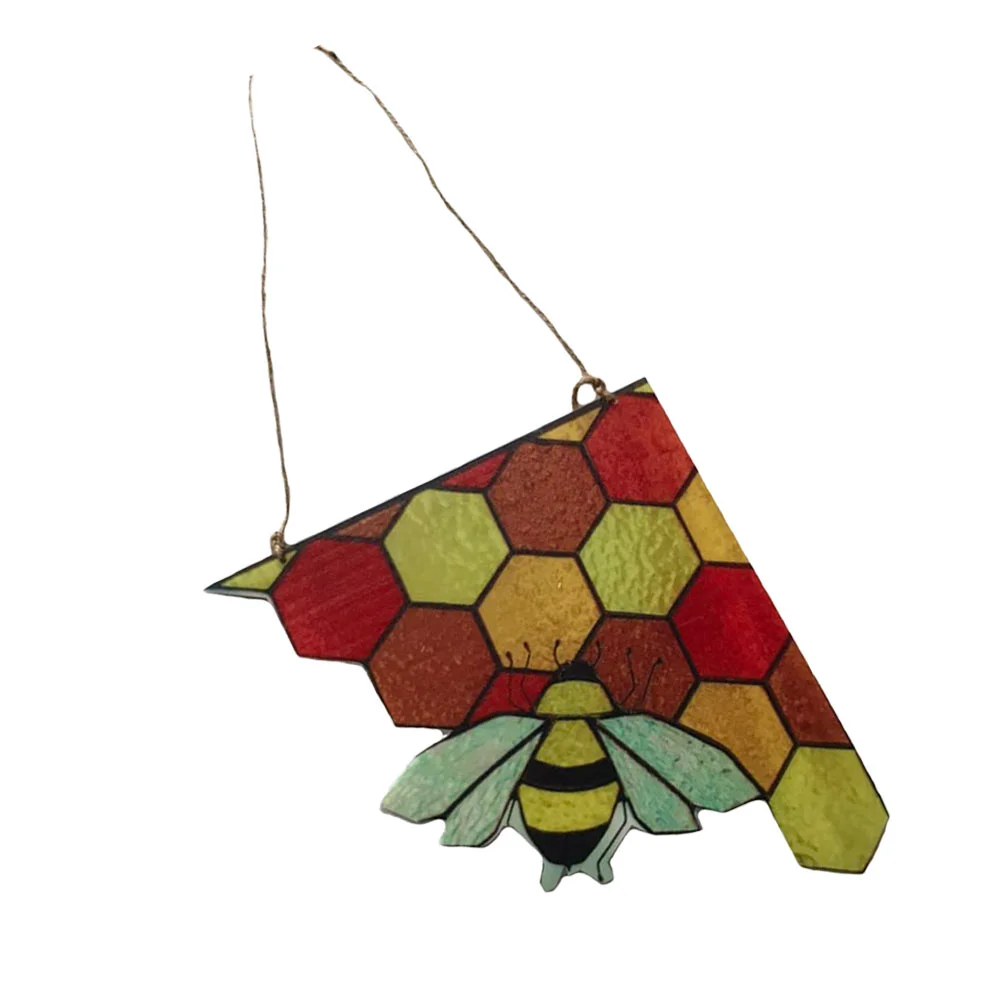 

Yellow Sun Catcher Honeycomb Glass Window Hangings Hanging Decoration